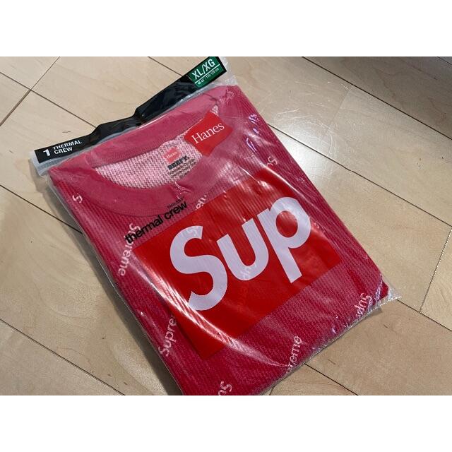 Supreme Hanes Thermal Crew Red XL レッド 赤