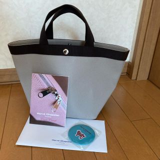 エルベシャプリエ(Herve Chapelier)の美品！エルベシャプリエ　707GP  マスティックモカ　ミラー付き(トートバッグ)