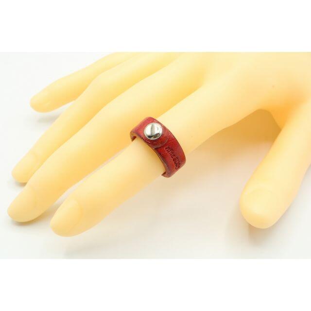 【WA130】nine SIXty ナインシックスティー レザー リング 8号 レディースのアクセサリー(リング(指輪))の商品写真