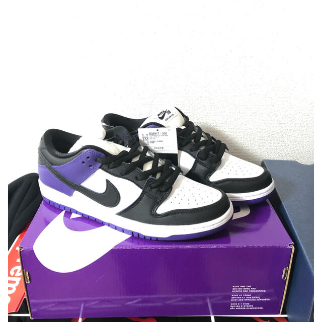 スニーカーNIKE SB DUNK LOW PRO COURT PURPLE 27cm