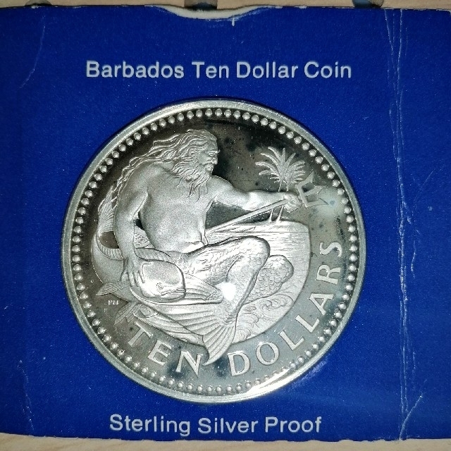 バルバドス　１０ドル銀貨
