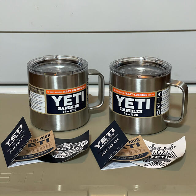 お得！【新品】YETI RAMBLER MUG 14oz シルバー2個セット