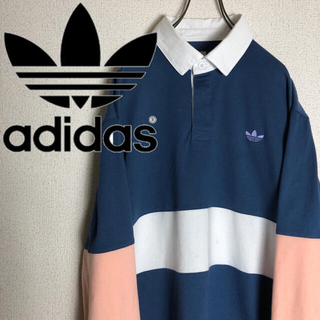 adidas(アディダス)のadidas Casual polo rugby shirt ラグビーシャツ メンズのトップス(シャツ)の商品写真