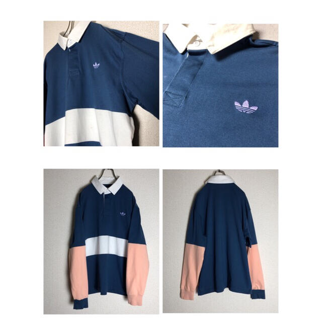 adidas(アディダス)のadidas Casual polo rugby shirt ラグビーシャツ メンズのトップス(シャツ)の商品写真