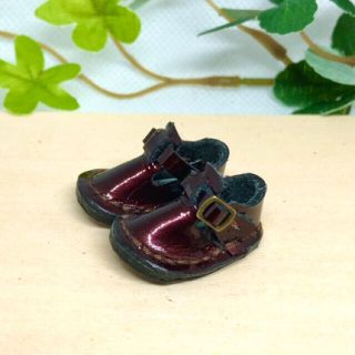 革細工　エナメルストラップシューズ　miniature shoes.(ミニチュア)