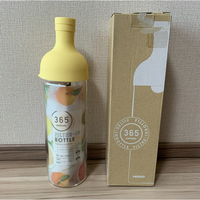 HARIO(ハリオ)のハリオ フィルターインボトル イエロー 750ml インテリア/住まい/日用品のキッチン/食器(容器)の商品写真