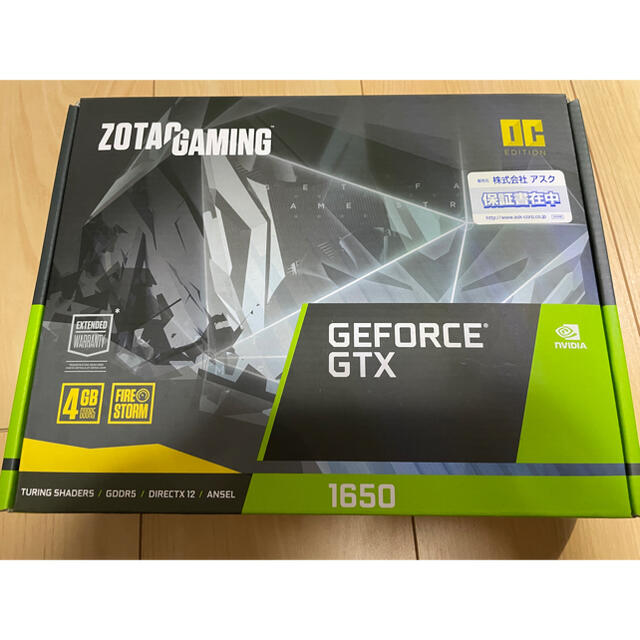 PCパーツZOTAC GAMING GeForce GTX 1650 OC 4GB