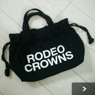 ロデオクラウンズ(RODEO CROWNS)の巾着トートーバック ブラック(トートバッグ)