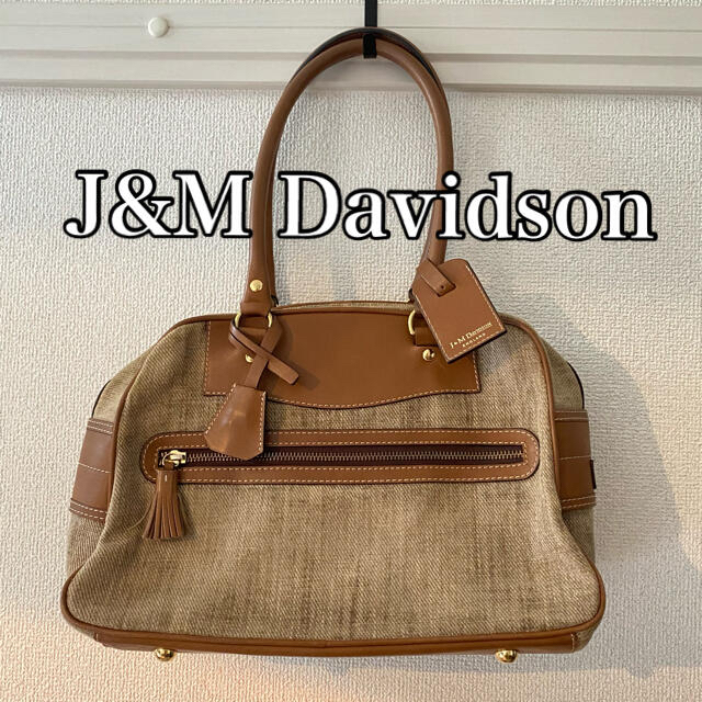 カーニバル匿名配送★J&M Davidson Mia バッグ　キャンバス×レザー