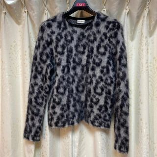 SAINT LAURENT PARIS サンローランパリ 15AW Leopard Mohair Knit 459938 Y1UC1 レオパードモヘアニットプルオーバーセーター