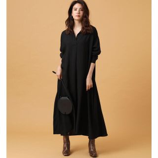 アズールバイマウジー(AZUL by moussy)のスキッパーAラインロングワンピース(ロングワンピース/マキシワンピース)