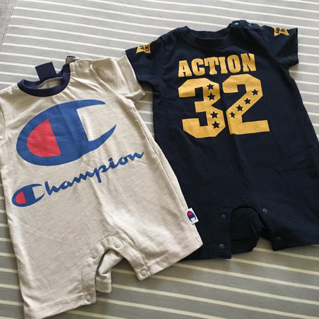 Champion(チャンピオン)のカバーオールセット キッズ/ベビー/マタニティのベビー服(~85cm)(カバーオール)の商品写真