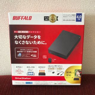 バッファロー(Buffalo)のBUFFALO HD-LD4.0U3-BKA 4.0TB 外付け(PC周辺機器)