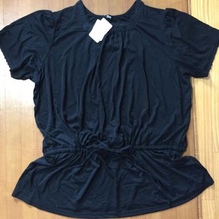 ニッセン(ニッセン)の【新品】10L レースシャツ黒色  ニッセンスマイルランド(Tシャツ(半袖/袖なし))