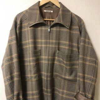 コモリ(COMOLI)のAURALEE WOOL SERGE CHECKZIP-UP BLOUSON  (ブルゾン)