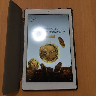 アンドロイド(ANDROID)の第9世代 fireHD10 32GBホワイト SDXCカード、ケースつき！(タブレット)