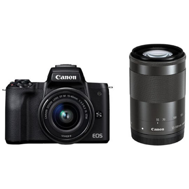 今年人気のブランド品や Canon - EOS Kiss M ダブルズームキット