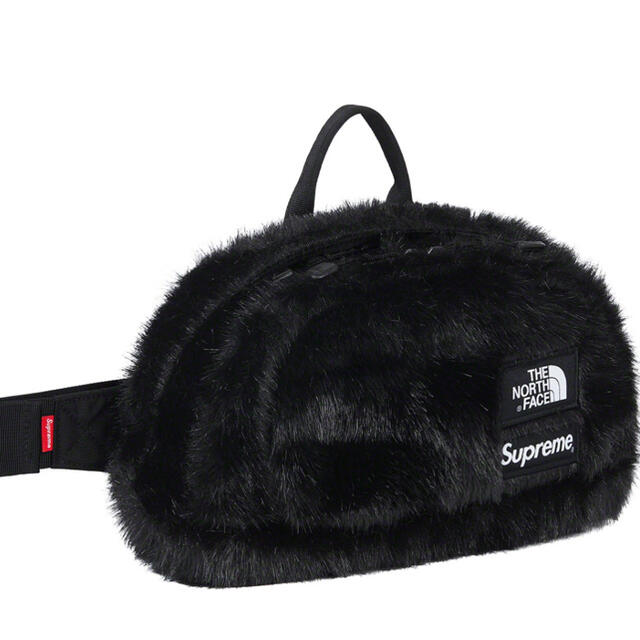 Supreme(シュプリーム)のSupreme North Face Faux Fur Waist Bag 黒 メンズのバッグ(ボディーバッグ)の商品写真