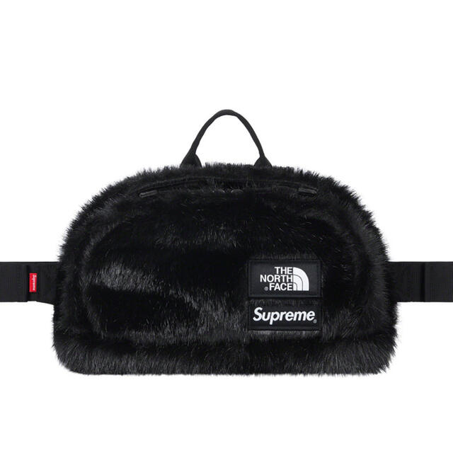 Supreme North Face Faux Fur Waist Bag 黒