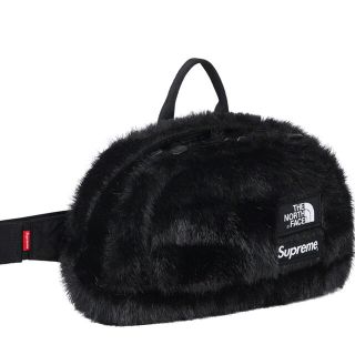 シュプリーム(Supreme)のSupreme North Face Faux Fur Waist Bag 黒(ボディーバッグ)