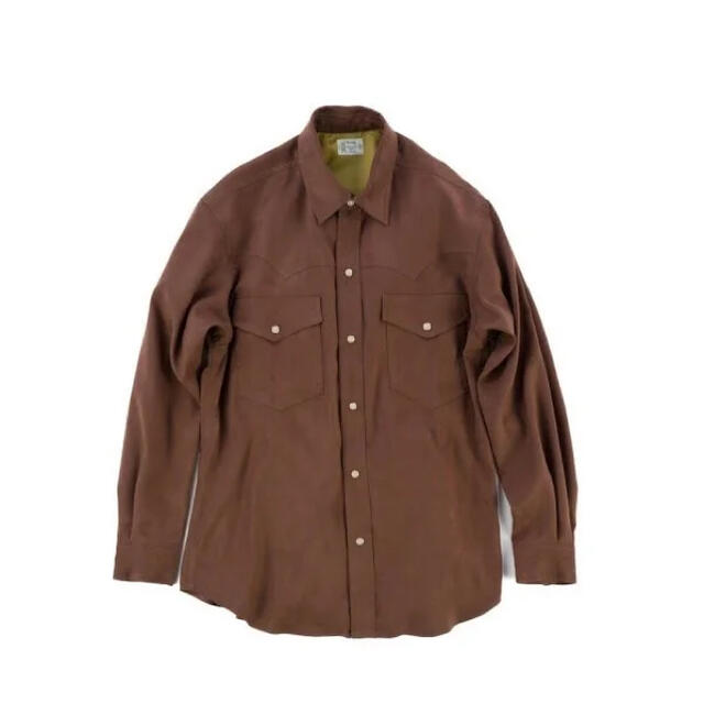 Varde77(バルデセブンティセブン)のVARDE77 POLYNUBUCK SNAP SHIRTS BROWN シャツ メンズのトップス(シャツ)の商品写真