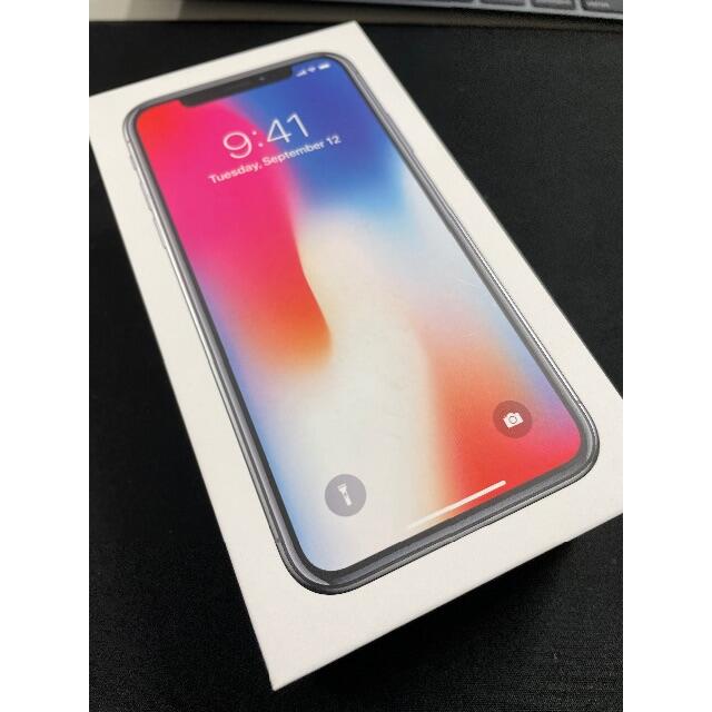 iPhone X 256GB docomo simロック解除 スペースグレイ