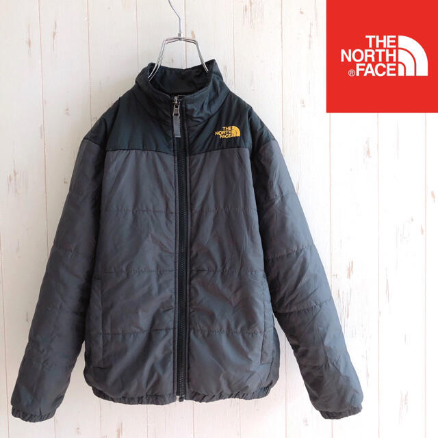 【シンプル】The North Face中綿ジャケット　グレー×黒　レディースS