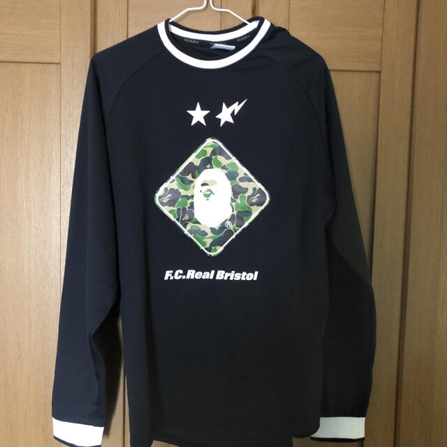 【大注目】 L/S F.C.R.B. x BAPE - F.C.R.B. EMBLEM サイズL TEE Tシャツ/カットソー(七分/長袖)