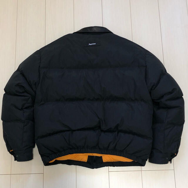 Supreme(シュプリーム)のSupreme Leather Collar Puffy Jacket Mサイズ メンズのジャケット/アウター(ダウンジャケット)の商品写真