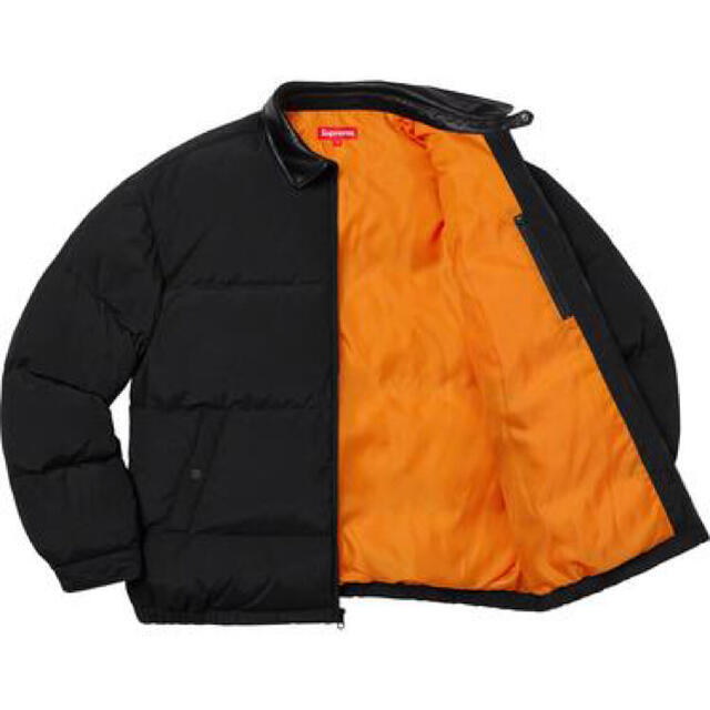 Supreme(シュプリーム)のSupreme Leather Collar Puffy Jacket Mサイズ メンズのジャケット/アウター(ダウンジャケット)の商品写真