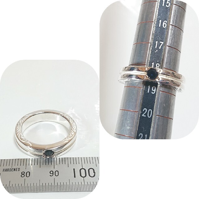 4951 SILVER925 ブルーサファイア アラベスクリング18.5号 メンズのアクセサリー(リング(指輪))の商品写真