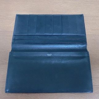 エルメス(Hermes)の送料込　エルメスHELMES フレミング　長財布　札入れ　カーフ　ネロ(財布)