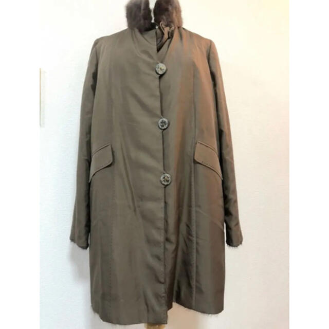 GRESグレ リアルファーリバーシブルコートジャケット 【再入荷
