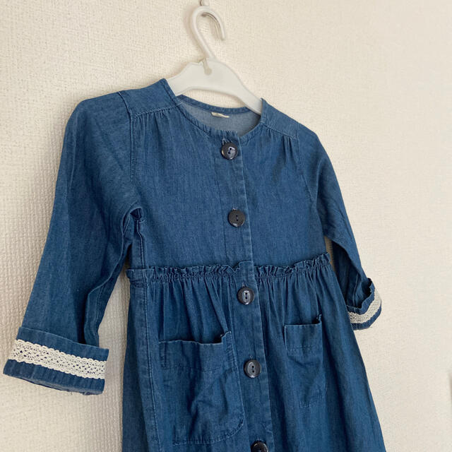 F.O.KIDS(エフオーキッズ)のapres les cours 100 デニム ワンピース  キッズ/ベビー/マタニティのキッズ服女の子用(90cm~)(ワンピース)の商品写真