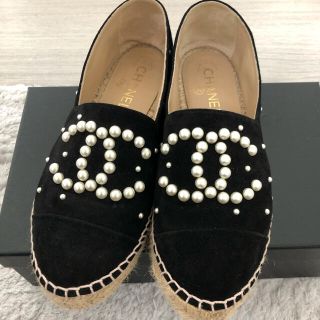 シャネル(CHANEL)のCHANEL シャネル パール エスパドリーユ 正規品 38(バレエシューズ)