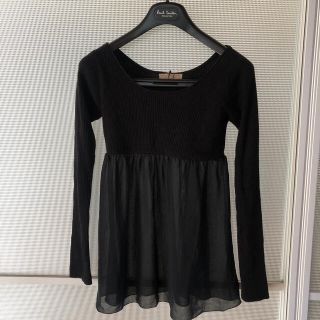 プロポーションボディドレッシング(PROPORTION BODY DRESSING)の新品　PROPORTION トップス　黒　サイズ3(カットソー(長袖/七分))