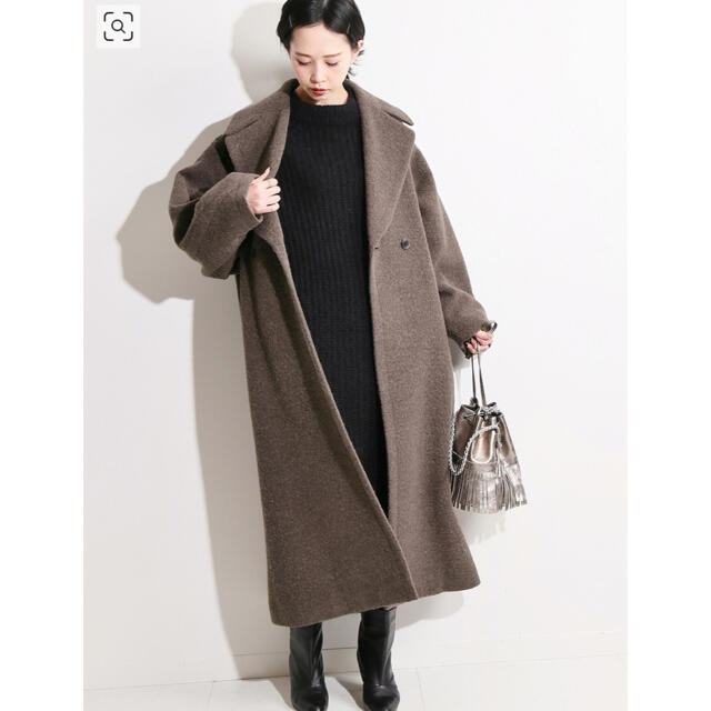 イエナ LA BOUCLE 18AW アルパカシャギーオーバーコート ロング