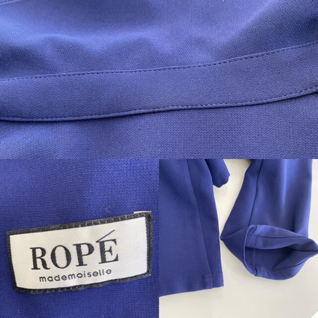 ROPE’(ロペ)の【ロペ マドモワゼル】ダブルクロスショートトレンチ ネイビー レディースのジャケット/アウター(トレンチコート)の商品写真