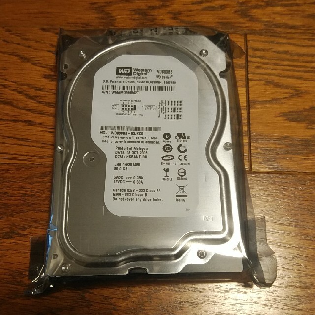 WesternDigital 3.5インチ内蔵型HDD 80GB WD800BB