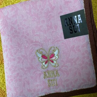 アナスイ(ANNA SUI)のアナスイ　ハンカチ　ガーゼバタフライ刺繍P(ハンカチ)