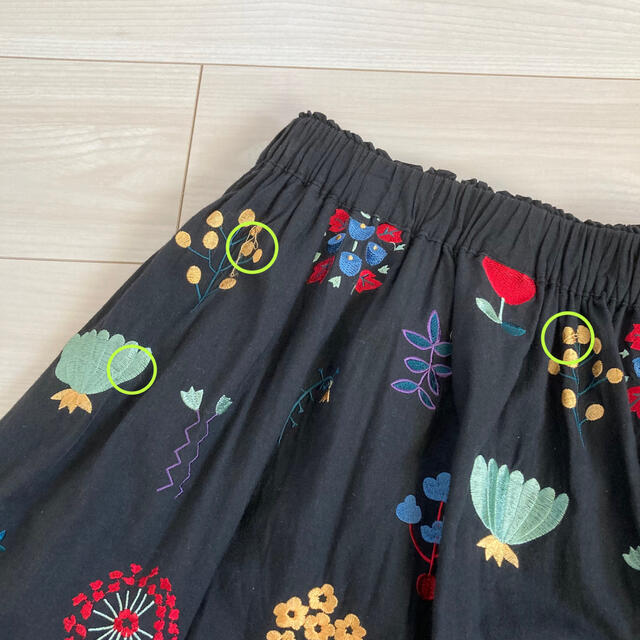ビュルデサボン　野山刺繍　スカート