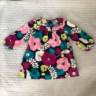 ベビーギャップ(babyGAP)のbaby gap☆花柄ワンピース12m-18m☆チュニック☆80-90(ワンピース)