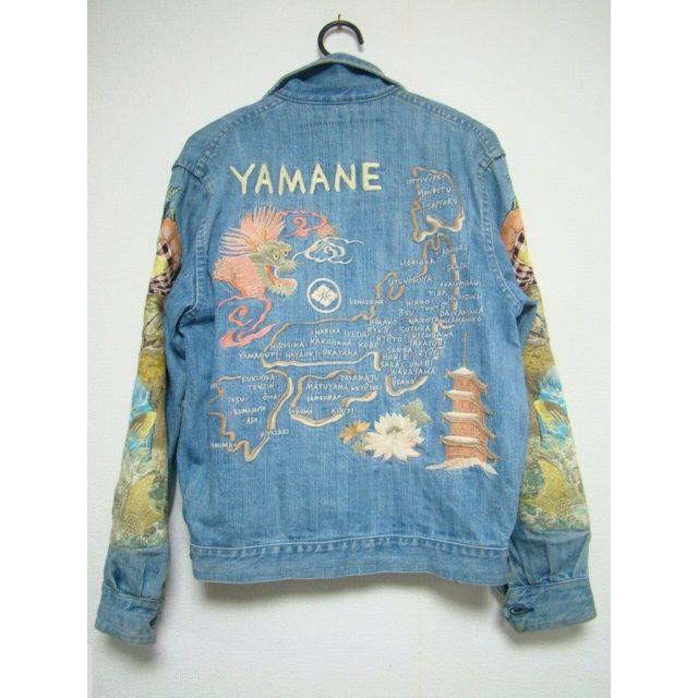 EVISU - YAMANEヤマネドラゴン鯉金太郎家紋刺繍デニムジーンズG EVISU - YAMANEヤマネドラゴン鯉金太郎家紋刺繍デニムジーンズG
