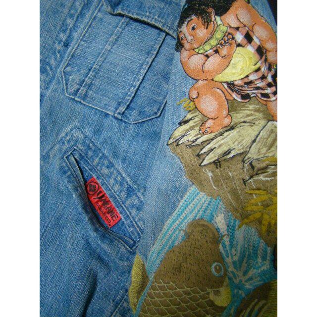 EVISU - YAMANEヤマネドラゴン鯉金太郎家紋刺繍デニムジーンズG EVISU - YAMANEヤマネドラゴン鯉金太郎家紋刺繍デニムジーンズG