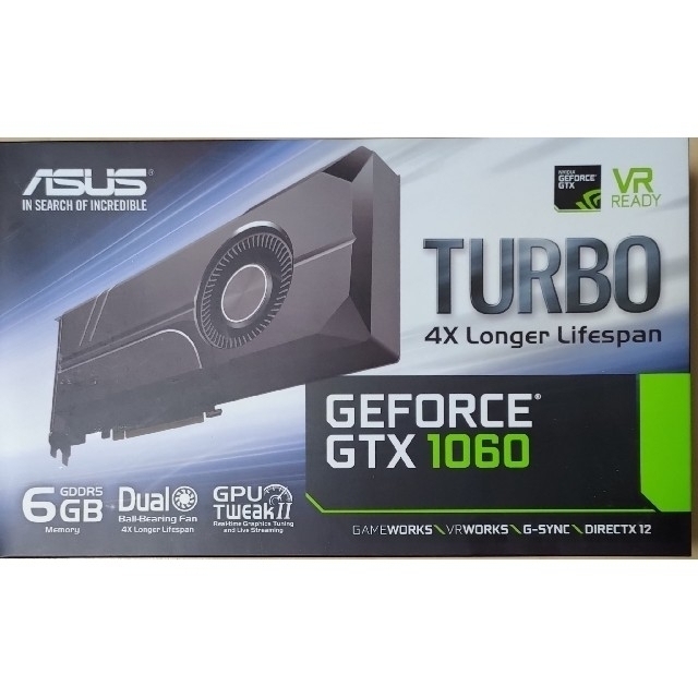 【美品】ASUS・TURBO-GTX1060-6G【外排気】