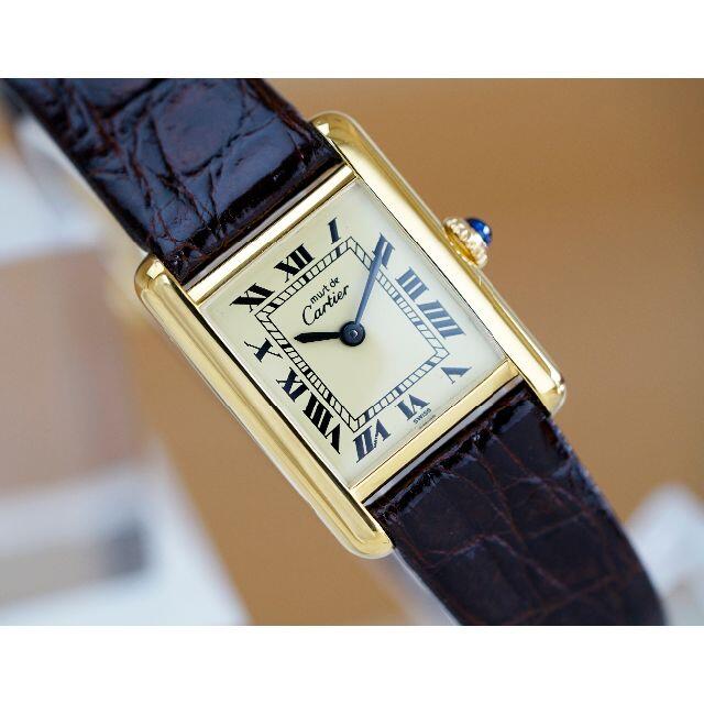 美品 カルティエ マスト タンク アイボリー 手巻き SM Cartier | フリマアプリ ラクマ