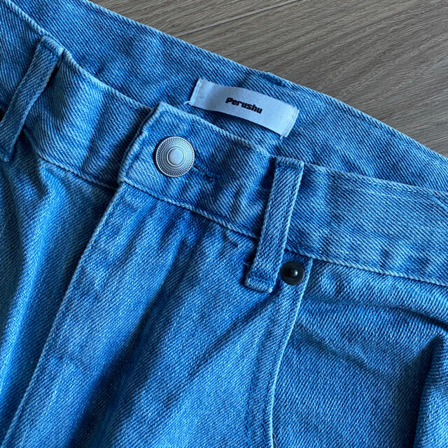 Perushu ワイドフレアデニムパンツ ライトブルー メンズのパンツ(デニム/ジーンズ)の商品写真