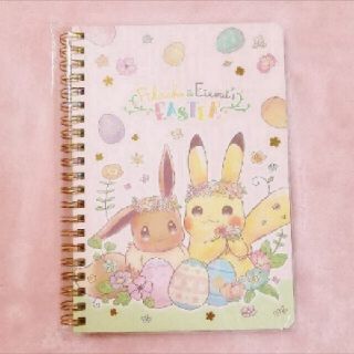 ポケモン(ポケモン)のポケモン　ピカチュウ　イーブイ　イースター　リングノート　新品(ノート/メモ帳/ふせん)