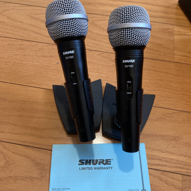 マイク　SHURE 2本　audio technicaスタンド等