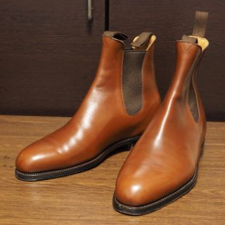 ジョンロブ(JOHN LOBB)の極美品 J.M.WESTON 705チェルシーブーツ 7D タン JMウエストン(ドレス/ビジネス)